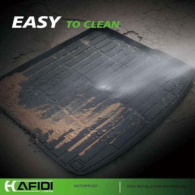 HAFIDI® Cargo Liner Fit for 2019-2024 Kia Forte丨S丨EX丨FE丨LX丨LXS丨GT丨GT-Line丨All Weather TPE Automotive Trunk Mat Custom Accessories - Black