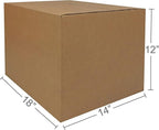 Amazon Basics Cardboard Shipping and Packing Moving Boxes, 10 Pack, Medium, Brown, 18" x 14" x 12"