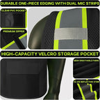 Safety Vest Customize Logo with 5 Pockets & Zipper Reflective High Visibility Vest Class 2 Outdoor Workwear