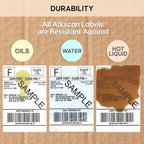 Arkscan SL500 4x6 Fanfold Shipping Label (500 Pages per Stack) for Arkscan 2054N, 3044C & Zebra Compatible Printers, Direct Thermal, White