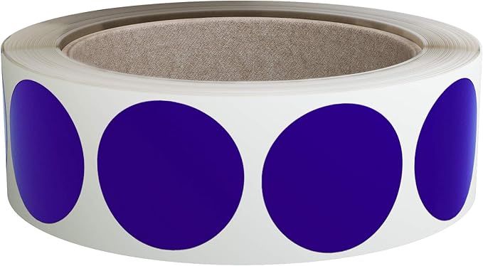Royal Green Color-Coding Label Roll 25mm Royal Blue Stickers 1 Inch - 600 Pack