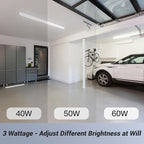 JTT 4FT LED Vapor Tight Light, 60W/50W/40W IP65 Waterproof LED Outdoor Indoor Shop Light 6000K/5000K/4000K CCT, Vapor Proof Fixture for Garage Shop Basement Barn Car-Wash, 6-Pack ETL