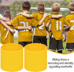 100 Pieces Rubber Bands For Silicone Bracelets, Bulk Plain Stretch Sports Elastic Rubber Wristbands For Teens, Party, Gift-Yellow