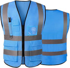 Tydon Guardian Reflective Safety Vest for Women Men High Visibility Security With Pocket Zipper Front Meet ANSI/ISEA Standard