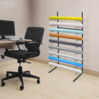 Wall Mount Art Print Blueprint Holder, 9-Tier Blueprint Holder, 15lbs Each Tier Load-bearing Capacity, Wall Mount Blueprint Storage Rack for Frequently Work with Blueprints and Rolled Documents