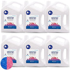 [Net Weight 48LBS] Blue Indicating Silica Gel Beads Desiccants - Rechargeable Desiccant Beads Silica Beads (Blue to Pink, 6 Packs of 8LBS)