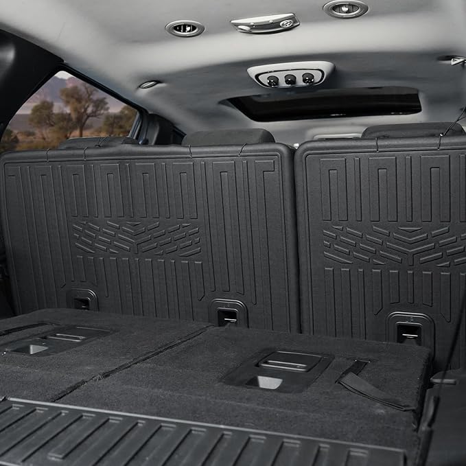 Kick Mats Backrest Mats for 2016-2025 2026 Dodge Durango 7 Seats Bench Seat Car Mat Accessories, All Weather TPE Seat Back Covers Protector SXT GT RT(7 Seats 2nd Row Kick Mats)