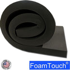 FoamTouch 2" Thick, 24" Wide x 84" Long Charcoal High Density Foam, Charcoal Foam Ideal for Couch Cushion, Bench Cushion, Seat Replacement, Wheelchair Seat Cushion and More