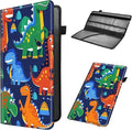 Car Registration and Insurance Holder, Leather Car Glove Box Organizer, Cool Car Accessories for ID, Driver's License Cards & Essential Document,business cards,Men&WomenCute Dinosaur
