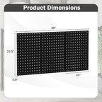 Goplus Garage Pegboard, Metal Pegboard Tool Organizer Kit with 3 Pegboards & 28 Pcs Hanging Accessories, Heavy Duty Pegboard Wall Organizer, Peg Board for Workshop, Tool Storage, Black