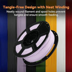 FLASHFORGE PLA Filament 1.75mm +/- 0.02mm, Matte Purple 3D Printer Filament 1kg (2.2lbs) Spool, Excellent Printing Performance, Easy to Use for Most FDM 3D Printers