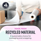Bryco Goods 36”x2400” (200’) White Wrapping Paper – Kraft Paper Roll for Painting, Drawing, Banner, Bulletin Board, Easel Use, Floor Covering, Packaging, Shipping, Arts & Crafts – Made in USA