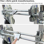 3 in 1 Convertible Hand Truck Dolly Cart with Wheels Heavy Duty/with 4 Wheels &Brakes /1000Lbs Load for Furniture/Electrical Appliance/Carton/Warehouse/Office /10 Minutes to Install as Video