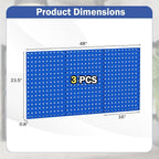 Goplus Garage Pegboard, Metal Pegboard Tool Organizer Kit with 3 Pegboards & 28 PCs Hanging Accessories, Heavy Duty Pegboard Wall Organizer, Peg Board for Workshop, Tool Storage