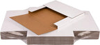 12" LP Mailers 12.8"L x 12.8"W x 1"H Vinyl Record Shipping Boxes, White Corrugated Cardboard Album Mailing Box with Fragile Stickers, 15 Pack