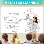 JILoffice Large Magnetic White Board, Dry Erase Whiteboard 96 x 48 Inch, 2 Pack, Silver Aluminum Frame Wall Mounted Board for Office Home and School