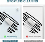MaxGear Glass Whiteboard 72" x 48"(6' x 4') Wall Mounted, Magnetic White Board with 1 Eraser, 1 Accessory Tray, 4 Markers and 6 Magnets, Extra Large Frameless Dry Erase Board for Office, School, Home