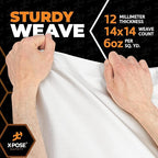Heavy Duty White Poly Tarp 15' X 20' - Bulk Half Pallet (60 Pack) - Multipurpose Protective Cover - Durable, Weather Proof & Tear Resistant - 12 Mil Thick Polyethylene - by Xpose Safety