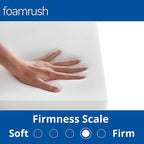 FoamRush 12" x 24" x 72" High Density Upholstery Foam Cushion (Seat Replacement, Upholstery Sheet, Foam Padding) Made in USA Fast
