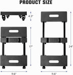 KEDSUM Furniture Dolly with 6 Swivel Casters, Expandable Moving Dolly, 24in-12in Furniture Movers with Wheels, Flat Dollies Brake Wheels, Max 1600LBS Capacity, 2 Pack