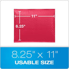 Quality Park Bubble Mailers, 8.25 x 11 Shipping Envelopes, Water Resistant Red Poly Padded Envelopes, Redi-Strip Peel Off Closure, 25/Box (QUA85869)