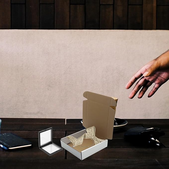 6x6x1.5 inch White Shipping Boxes 50 Pack, Small Corrugated Cardboard Mailer Boxes Bulk for Packaging Business Mailing Gift，Mini Mailer Boxes for Packaging Supplies Business Present