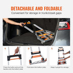 VEVOR Folding Hand Truck and Dolly, 309 Lbs Capacity, Aluminum Foldable Cart, Heavy-Duty Luggage Trolley Cart with Telescoping Handle and PP+TPR Wheels for Home, Office, Shopping, Travel