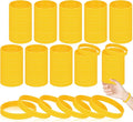 100 Pieces Rubber Bands For Silicone Bracelets, Bulk Plain Stretch Sports Elastic Rubber Wristbands For Teens, Party, Gift-Yellow