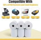 (30 Rolls) 3-1/8 X 230 ft Thermal Credit Card Paper, 80mm Receipt Printer Square POS Register - Azure Zone