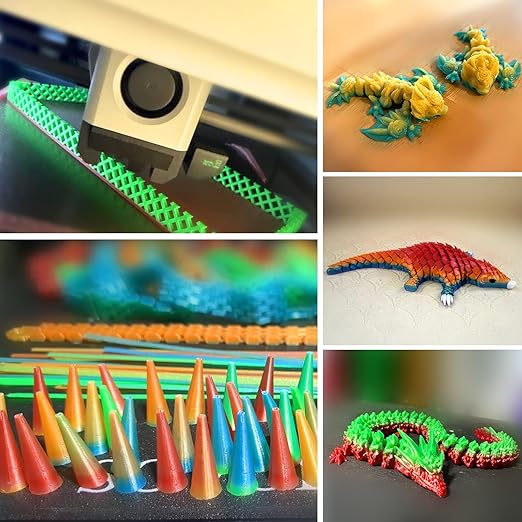 Geeetech Rainbow PLA Filament 1.75mm, 3D Printer Multicolor Filament, Color Changing Filament 1kg (2.2lbs) 1 Spool, Dimensional Accuracy +/- 0.02 mm
