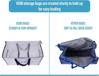 VENO 4 Pack Moving Bags and Large Christmas Storage Bins with lids. Alternative to Moving Boxes, Packing Supplies for College. Extra Large Heavy Duty Totes for Packaging (Clear, 4 Pack)