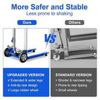 122" 400lbs Material Lift Winch Stacker, Hand Winch Lift Truck with Fixed-Leg, Manual Material Lifter Pallet Stacker for Contractor, Workshop, Industrial, 34.60" L x 24.80" W