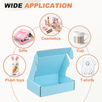 PATIKIL 6 x 4 x 1.6 Inch Shipping Boxes, 30 Pack Color Corrugated Cardboard Box Cute Carton Boxes Literature Mailer for Mailing Packaging Small Business Gift Storage, Blue