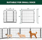 FXW Garden Fence Outdoor for The Yard – 24in(H) x 45.6ft(L) Heavy Duty Metal Animal Barrier for Dog and Rabbit, Decorative Dog Fence, 24 Panels, Silver