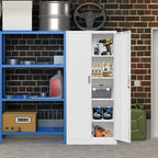 Metal Storage Cabinet, 72 Inch Tall Metal Storage Cabinet with Doors and Shelves, Pantry Cabinets for Kitchen Storage, Garage Cabinet for Living, Dining Room, Assemble Required.