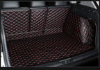 Dog Trunk Mat for Mercedes GLC Class GLC200 GLC260 GLC300 2016-2022 Full Coverage Cargo Mat+Backrest Cover+Both Sides Panel Replacement -Black w/Red Stitching