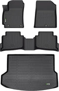 HAFIDI® Floor Mats & Cargo Liner Set Fit for 2020 2021 2022 2023 Kia Seltos (with Subwoofer) Car Mats for Seltos All Weather Floor Liners Protection TPE Anti-Slip Automotive Accessories - Black