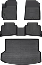 HAFIDI® Floor Mats & Cargo Liner Set Fit for 2020 2021 2022 2023 Kia Seltos (with Subwoofer) Car Mats for Seltos All Weather Floor Liners Protection TPE Anti-Slip Automotive Accessories - Black