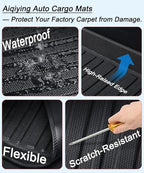 Escape Cargo Mat, All Weather Rear Trunk Tray Cargo Liners Protector Custom Fit Compatible with Ford Escape 2013-2019/Lincoln MKC 2015-2019 Models, 3D Waterproof Durable Odorless Flexible Accessories