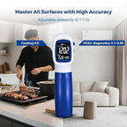 Ring Laser DS20:1 Infrared Thermometer Temperature Gun with Meat,Thermal Gun with Adjustable Emissivity&High/Low Alarm,±1% Accuracy,-58~1832℉ IR Temp Gun with Reverse Display for Food HVAC