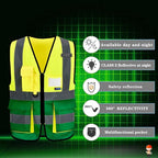 A-SAFETY Yellow Green Safety Vests Yellow&Green Color Mixed, XXXL