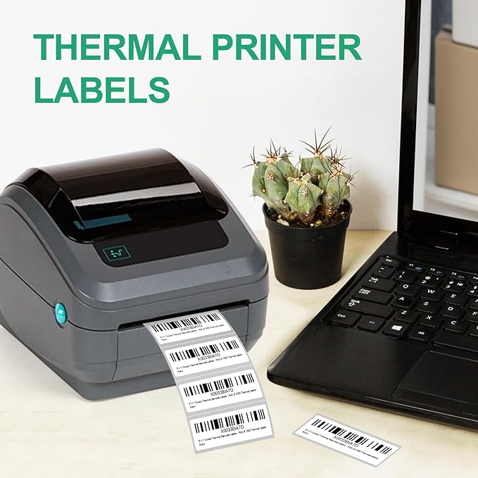 12 Rolls 3" X 1" Address Labels, 1300/Roll - Direct Thermal Labels Compatible with Zebra & Rollo Printers, BIAlabel