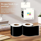 PARLAIM 3x5 inch Rectangle Color Code Stickers, 1000PCS 4 Rolls Square Adhesive Inventory Label, Black
