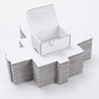 Small Shipping Boxes 3.5x2.2x1.6 Inches, 50-Pack White Corrugated Cardboard Boxes for Mailing, Storing, Gift Packaging