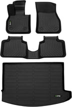 HAFIDI® Floor Mats & Cargo Liner Set Fit for 2017-2024 Mini Countryman F60 (Not for Manual Transmission) All Weather Protection TPE Anti-Slip Car Full Set Floor Liners Custom Accessories - Black