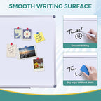 72" x 40" Magnetic Dry Erase Board with Pen Tray | Extra Large Wall Mounted Aluminum Frame Whiteboard for Office, Classroom & Home | Premium Presentation Board for Meetings & Planning