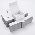 Small Shipping Boxes 3.5x3.3x1.6 Inches, 50-Pack White Corrugated Cardboard Gift Boxes for Mailing, Packaging & Storage