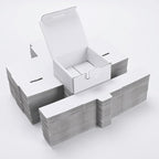Small Shipping Boxes 3.5x3.3x1.6 Inches, 50-Pack White Corrugated Cardboard Gift Boxes for Mailing, Packaging & Storage