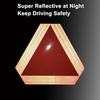 Reflective Slow Moving Vehicle Sign,Slow Moving Vehicle Triangle - 14"x16" 80 Mil thick Engineering Grade Plastic SMV Sign for Tractor,Golf Cart,Farm Equipment, UTV, Easy Installation