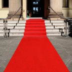 Preboun 3.9 x 60 ft Carpet Runner for Party Felt Runway Rug Runner Rug with Carpet Tape for Halloween Wedding Christmas Xmas Thanksgiving Outdoor Accessories Wedding Party Hallway(Red)